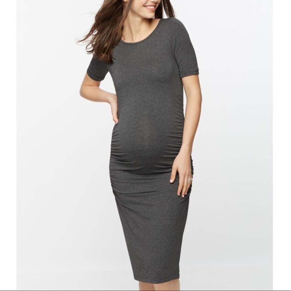Isabella Oliver Ruched T Shirt Maternity Dress